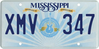 MS license plate XMV347