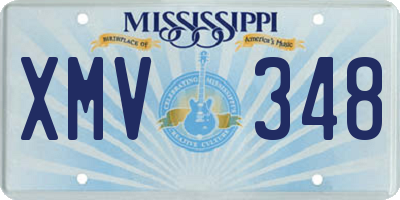 MS license plate XMV348