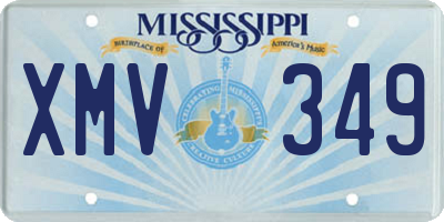 MS license plate XMV349