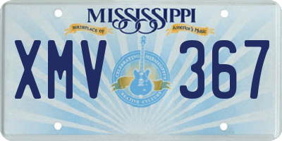 MS license plate XMV367