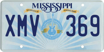 MS license plate XMV369