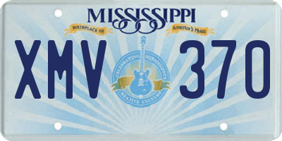 MS license plate XMV370