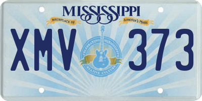 MS license plate XMV373
