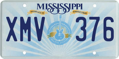 MS license plate XMV376