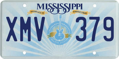 MS license plate XMV379