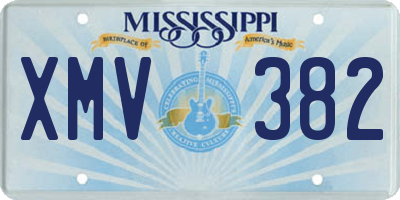 MS license plate XMV382