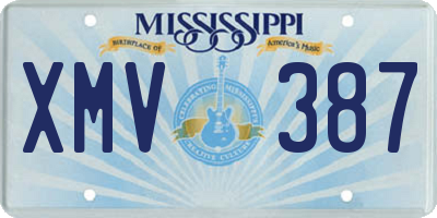 MS license plate XMV387