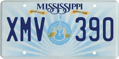 MS license plate XMV390