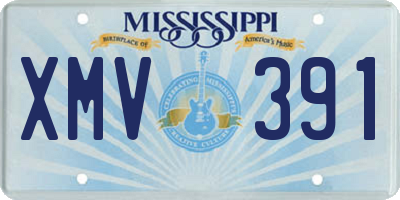 MS license plate XMV391