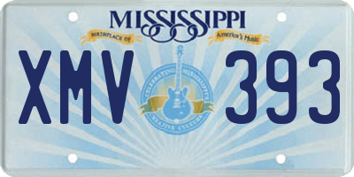 MS license plate XMV393