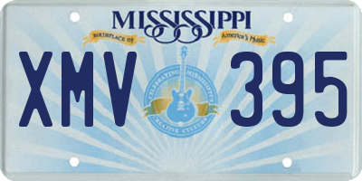 MS license plate XMV395