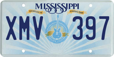 MS license plate XMV397