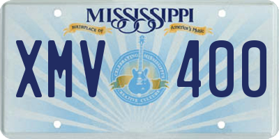 MS license plate XMV400