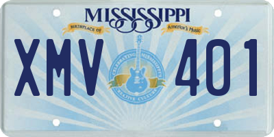 MS license plate XMV401