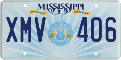MS license plate XMV406