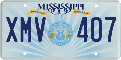 MS license plate XMV407