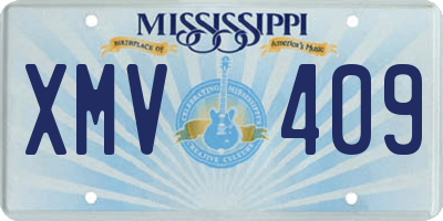 MS license plate XMV409