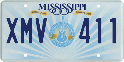 MS license plate XMV411