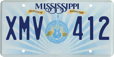 MS license plate XMV412