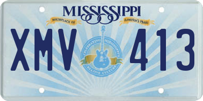 MS license plate XMV413