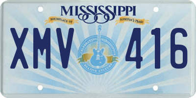 MS license plate XMV416