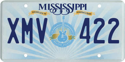 MS license plate XMV422