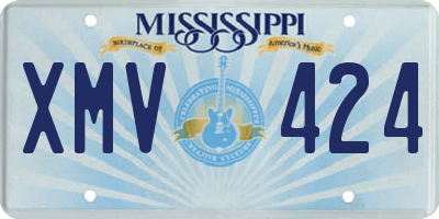 MS license plate XMV424