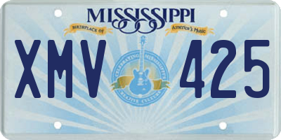 MS license plate XMV425