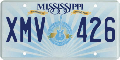 MS license plate XMV426
