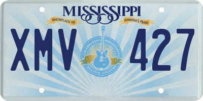 MS license plate XMV427