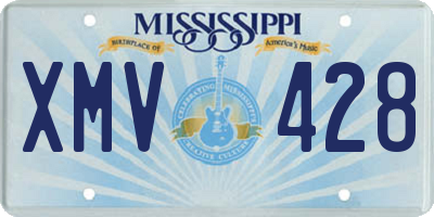 MS license plate XMV428
