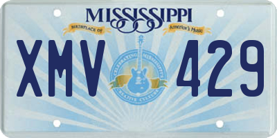 MS license plate XMV429