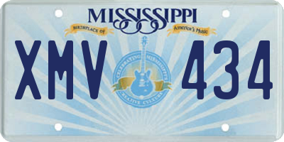 MS license plate XMV434