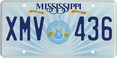 MS license plate XMV436