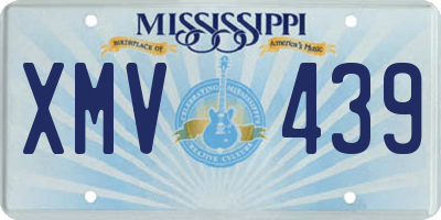 MS license plate XMV439