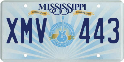 MS license plate XMV443
