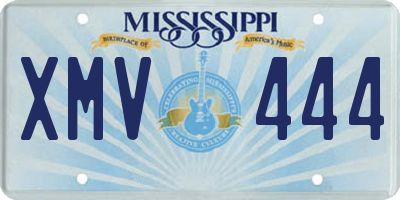 MS license plate XMV444