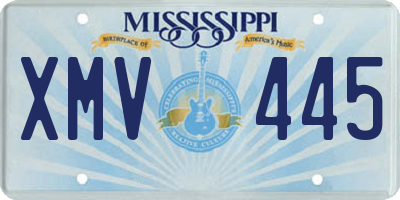 MS license plate XMV445