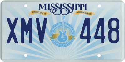 MS license plate XMV448