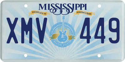 MS license plate XMV449
