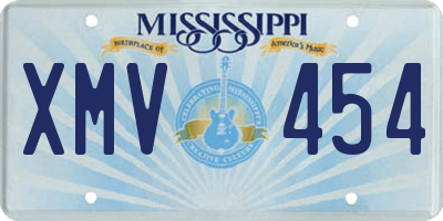 MS license plate XMV454