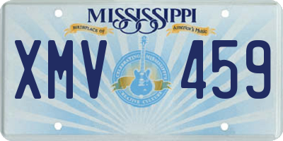 MS license plate XMV459