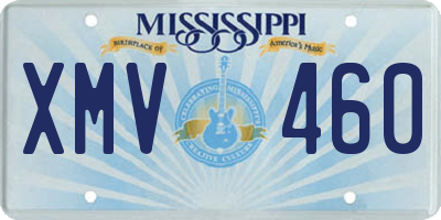 MS license plate XMV460