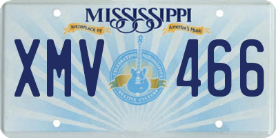 MS license plate XMV466
