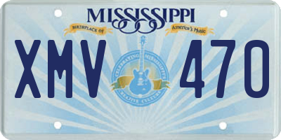 MS license plate XMV470