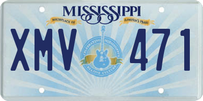MS license plate XMV471
