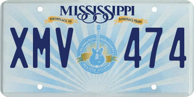 MS license plate XMV474