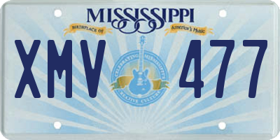 MS license plate XMV477