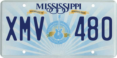 MS license plate XMV480