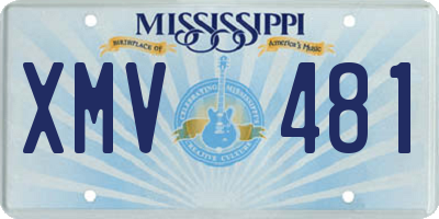 MS license plate XMV481